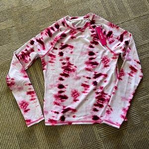 Terez raspberry tie dye rash guard. Small new with tags!